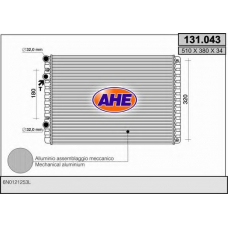 131.043 AHE Радиатор, охлаждение двигателя