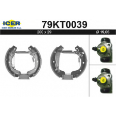 79KT0039 ICER Комплект тормозных колодок