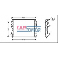 0900111 KUHLER SCHNEIDER Радиатор, охлаждение двигател