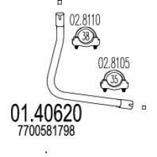 01.40620 MTS Труба выхлопного газа
