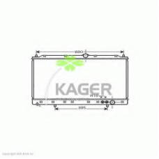31-2356 KAGER Радиатор, охлаждение двигателя