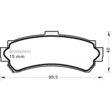 366 MGA Комплект тормозных колодок, дисковый тормоз