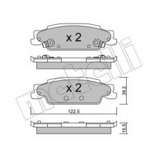 22-0700-0 METELLI Комплект тормозных колодок, дисковый тормоз
