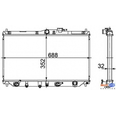 8MK 376 708-311 HELLA Радиатор, охлаждение двигателя