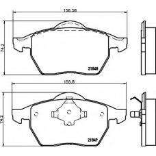 8DB 355 008-001 HELLA Комплект тормозных колодок, дисковый тормоз