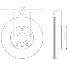 8DD 355 105-581 HELLA PAGID Тормозной диск