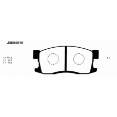 J3604016 NIPPARTS Комплект тормозных колодок, дисковый тормоз
