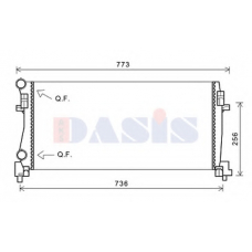 480091N AKS DASIS Радиатор, охлаждение двигателя