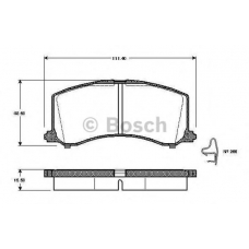 0 986 TB2 742 BOSCH Комплект тормозных колодок, дисковый тормоз