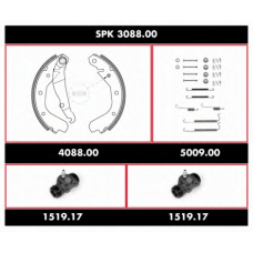 SPK 3088.00 WOKING Комплект тормозов, барабанный тормозной механизм
