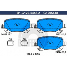 B1.G120-5448.2 GALFER Комплект тормозных колодок, дисковый тормоз