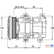 8FK 351 113-191 HELLA Компрессор, кондиционер