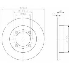 8DD 355 105-461 HELLA Тормозной диск