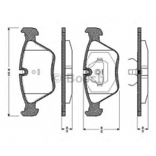 0 986 TB2 599 BOSCH Комплект тормозных колодок, дисковый тормоз