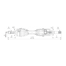 DRS6391.00 OPEN PARTS Приводной вал