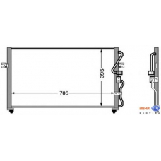 8FC 351 305-761 HELLA Конденсатор, кондиционер