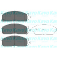 KBP-4523 KAVO PARTS Комплект тормозных колодок, дисковый тормоз