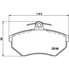 8DB 355 017-901 HELLA PAGID Комплект тормозных колодок, дисковый тормоз