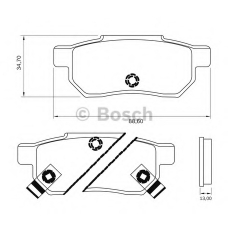 0 986 BB0 211 BOSCH Комплект тормозных колодок, дисковый тормоз