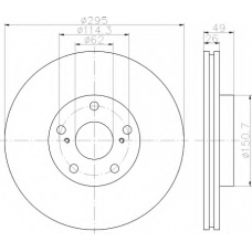 8DD 355 114-671 HELLA Тормозной диск