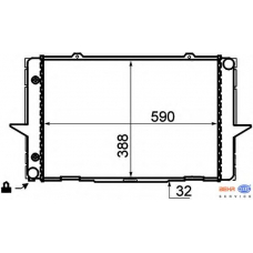 8MK 376 706-741 HELLA Радиатор, охлаждение двигателя