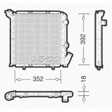 DRM23071 DENSO Радиатор, охлаждение двигателя