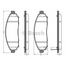 0 986 TB3 054 BOSCH Комплект тормозных колодок, дисковый тормоз