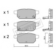 933.0 TRUSTING Комплект тормозных колодок, дисковый тормоз