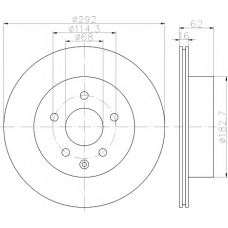 8DD 355 118-711 HELLA PAGID Тормозной диск