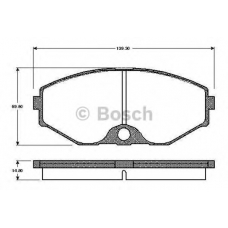 0 986 TB2 202 BOSCH Комплект тормозных колодок, дисковый тормоз