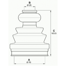 SJK7214.00 OPEN PARTS Комплект пылника, приводной вал