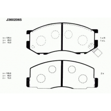J3602065 NIPPARTS Комплект тормозных колодок, дисковый тормоз