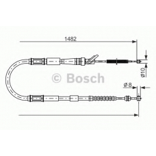 1 987 477 319 BOSCH Трос, стояночная тормозная система