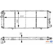 8MK 376 715-351 HELLA Радиатор, охлаждение двигателя