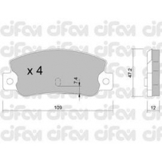 822-035-0 CIFAM Комплект тормозных колодок, дисковый тормоз