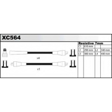 XC564 QUINTON HAZELL Комплект проводов зажигания