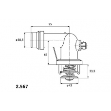 2.567.01 BEHR Термостат, охлаждающая жидкость