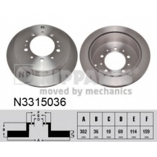 N3315036 NIPPARTS Тормозной диск