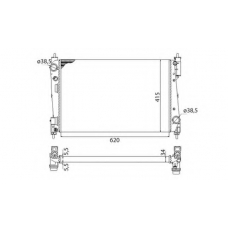 350213385003 MAGNETI MARELLI Радиатор, охлаждение двигателя