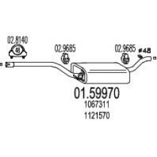 01.59970 MTS Средний глушитель выхлопных газов