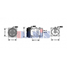 850883N AKS DASIS Компрессор, кондиционер