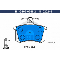 B1.G102-0246.2 GALFER Комплект тормозных колодок, дисковый тормоз