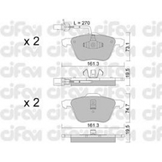 822-551-0 CIFAM Комплект тормозных колодок, дисковый тормоз