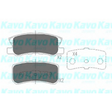 KBP-5515 KAVO PARTS Комплект тормозных колодок, дисковый тормоз