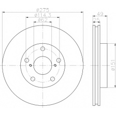 8DD 355 112-061 HELLA PAGID Тормозной диск