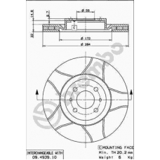 09.4939.75 BREMBO Тормозной диск