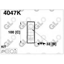 4047K GLO Шарнирный комплект, приводной вал