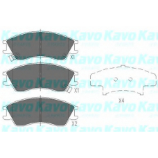 KBP-8012 KAVO PARTS Комплект тормозных колодок, дисковый тормоз
