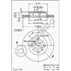 09.5536.20 BREMBO Тормозной диск