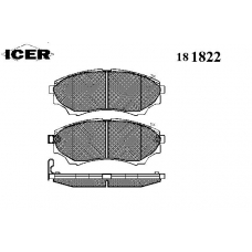 181822 ICER Комплект тормозных колодок, дисковый тормоз